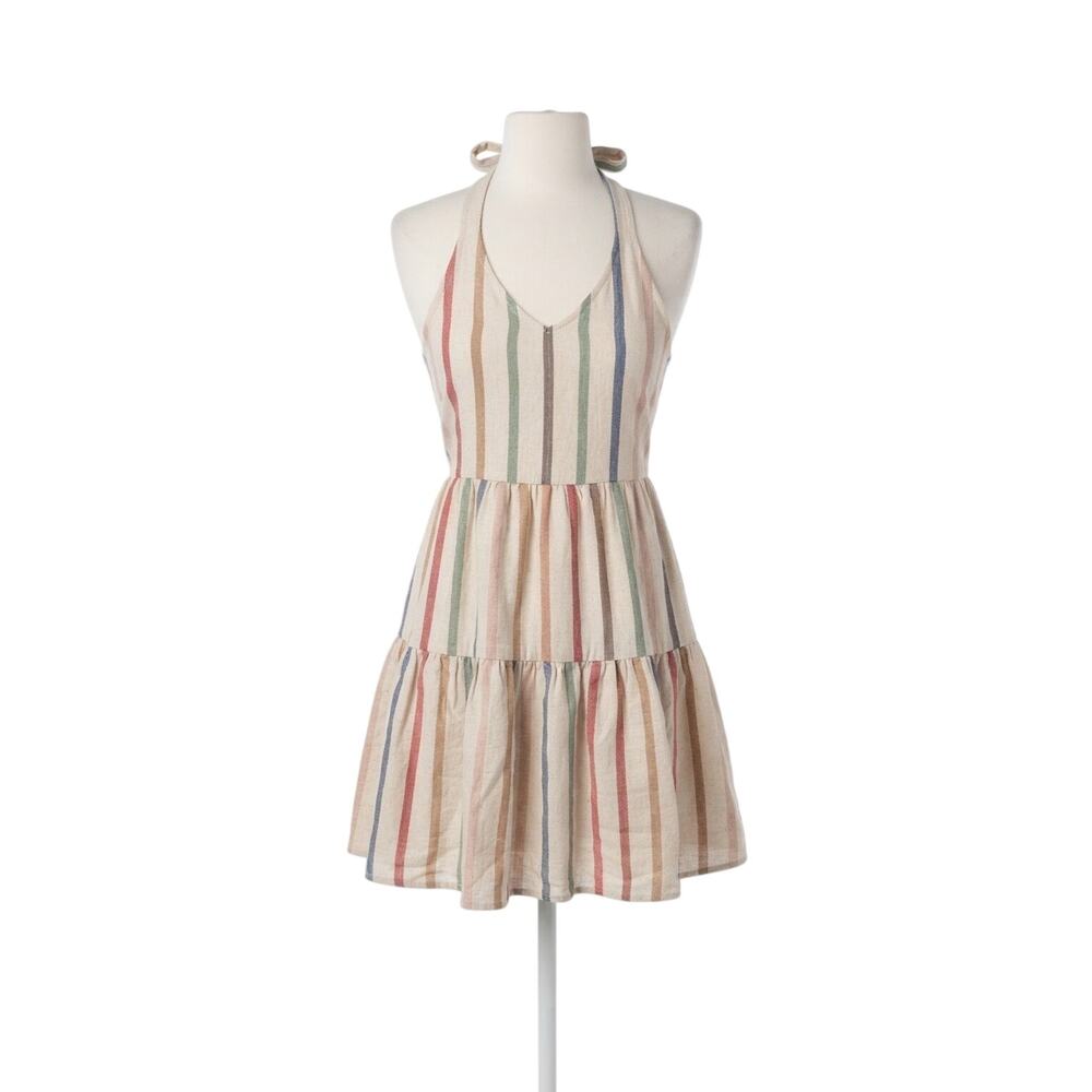 NWT American Eagle Striped Halter Mini Dress Small Multicolor Boho Summer